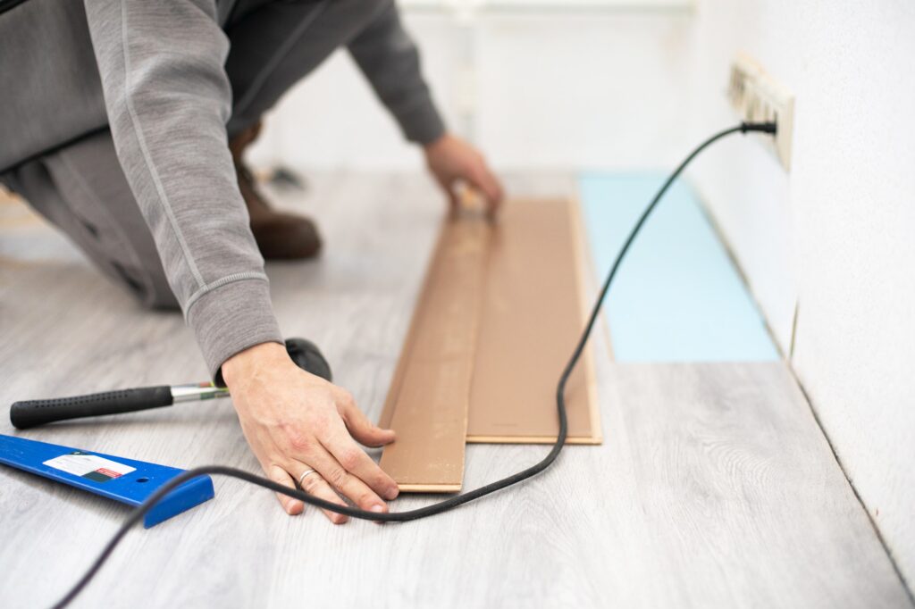 House renovation. Laminate flooring