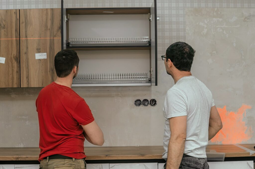 Professional manufacturing and installation of a new modern kitchen